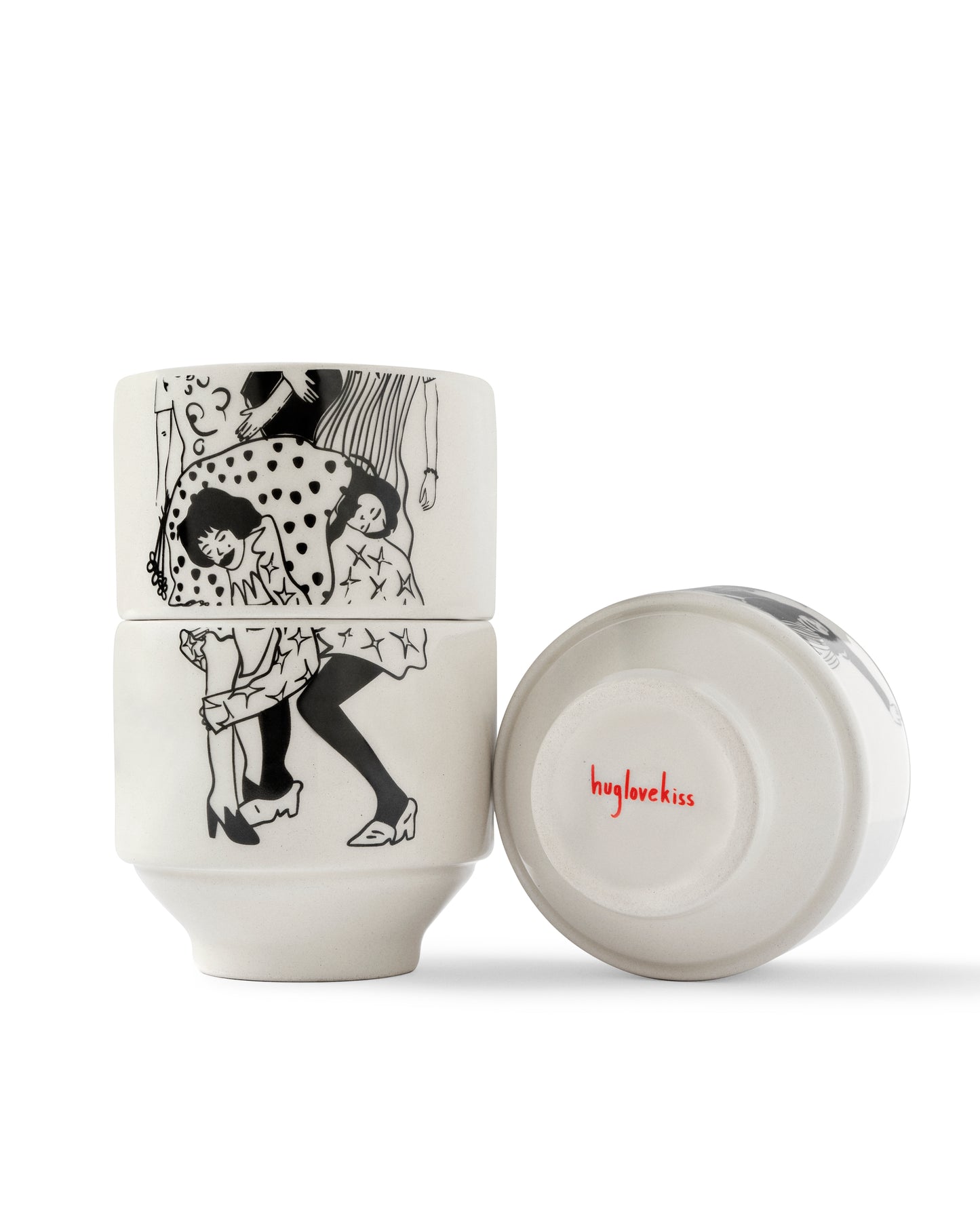 When We Hug - 3'lü Seramik Bardak