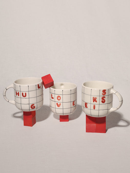 Kiss the Clue- Seramik Kulplu Kupa