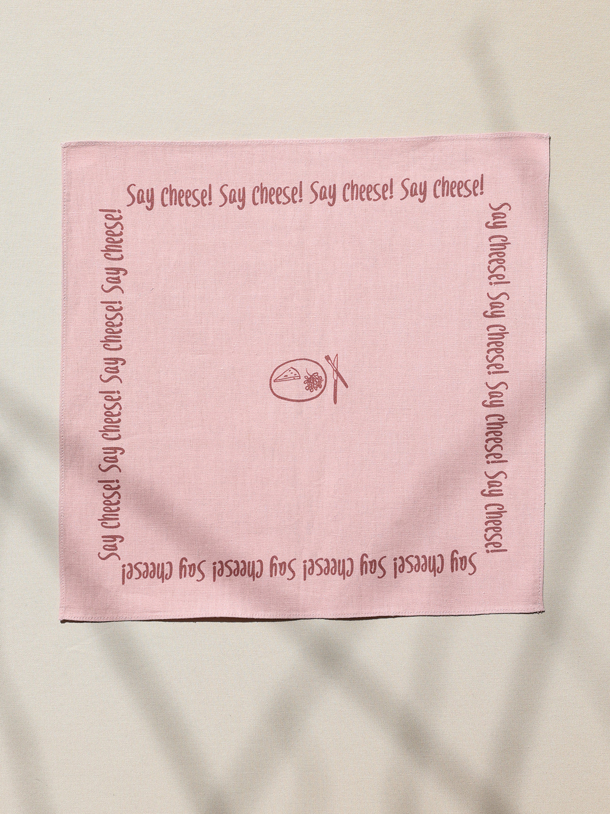 Say Cheese! Pink - %100 Keten Kumaş Peçete