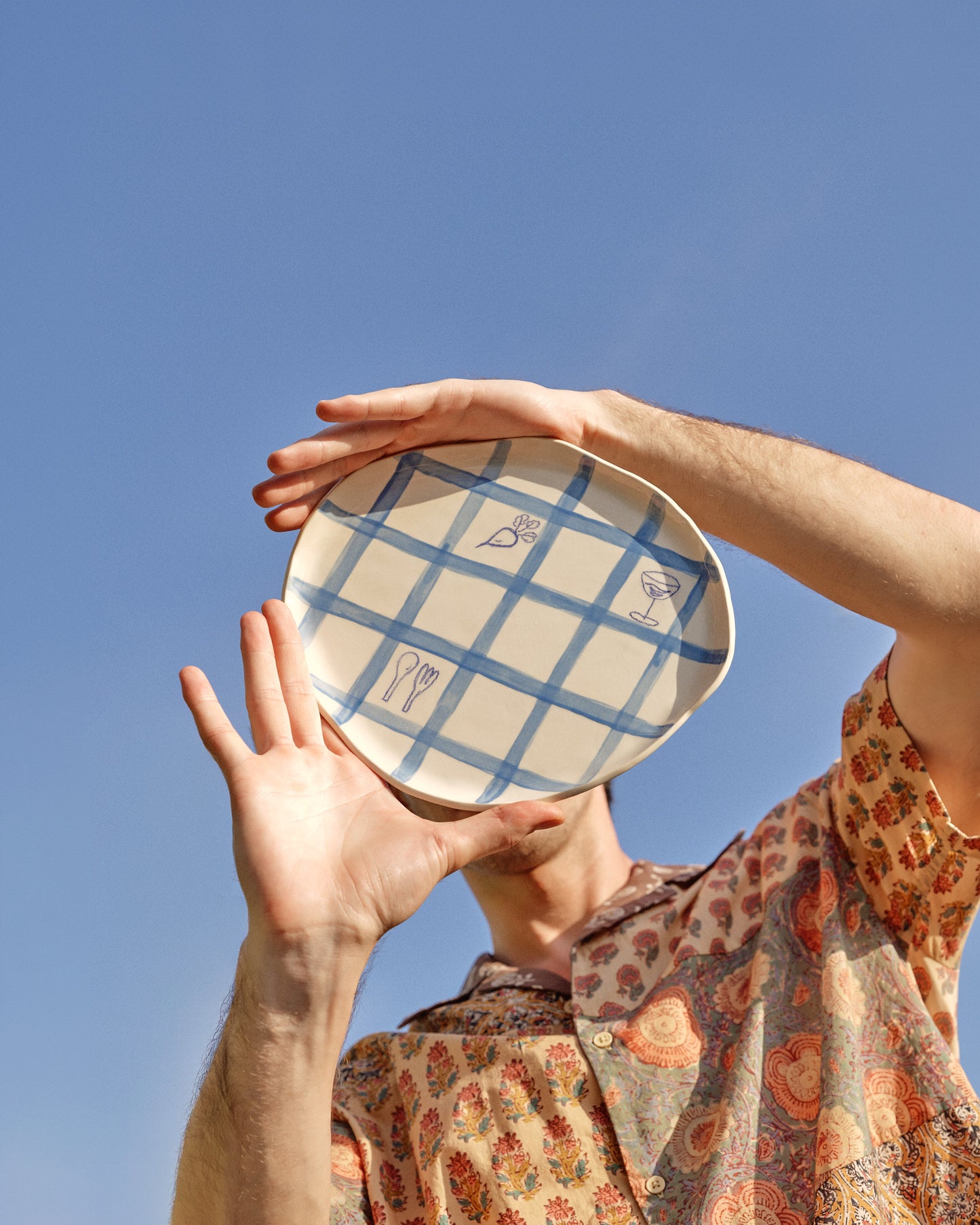Between Us Plate Blue Set - 2'li Tabak Set