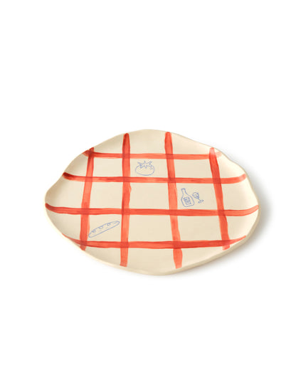 Between Us Plate Red Set - 2'li Tabak Set