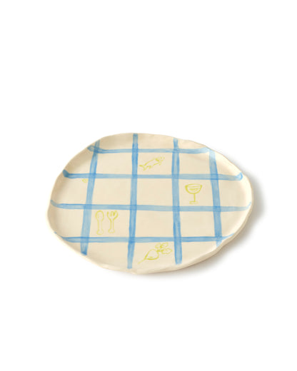 Between Us Plate Blue Set - 2'li Tabak Set