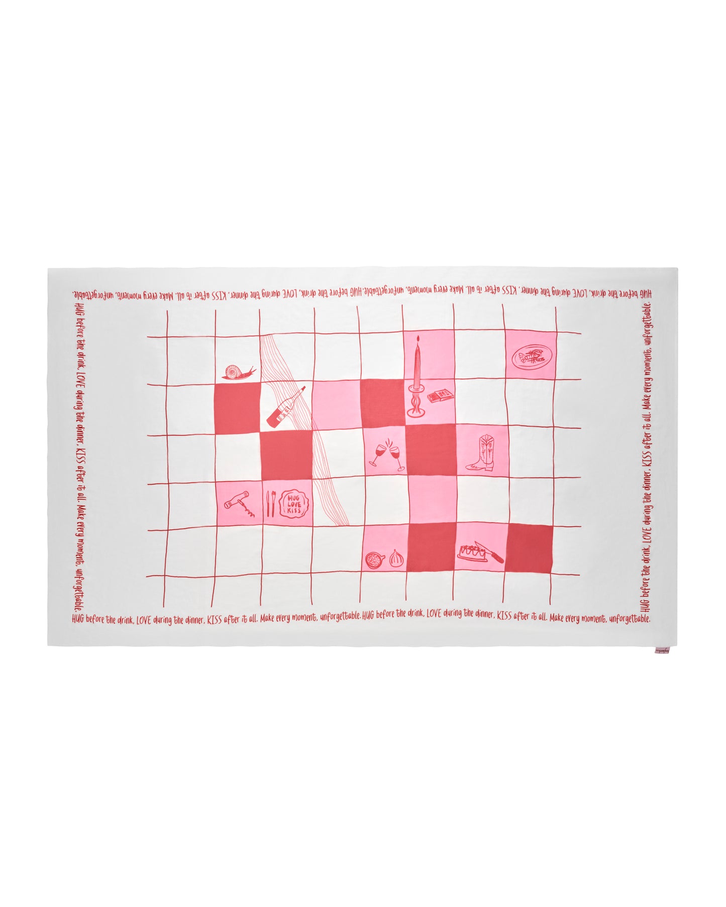 Tic Tac Toast %100 Keten Masa Örtüsü 150x250cm