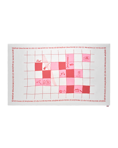 Tic Tac Toast %100 Keten Masa Örtüsü 150x250cm