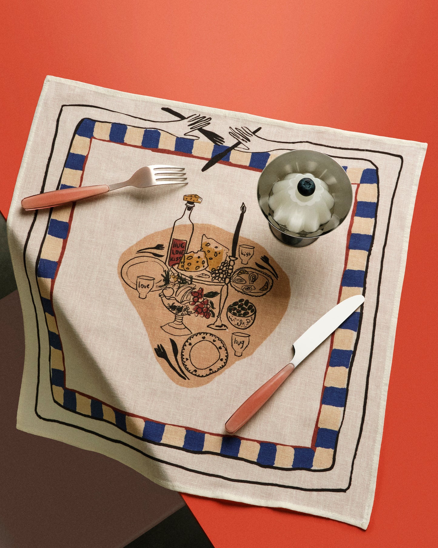 The Embrace - Cotton Linen Napkin