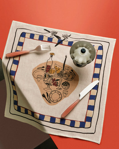 The Embrace - Cotton Linen Napkin