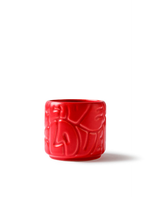 Bubble Hug- Seramik Bardak - Kırmızı