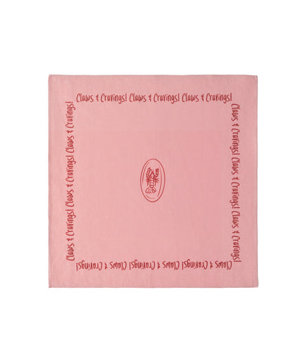 Claws & Cravings! Pink - %100 Keten Kumaş Peçete