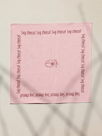 Say Cheese! Pink - %100 Keten Kumaş Peçete