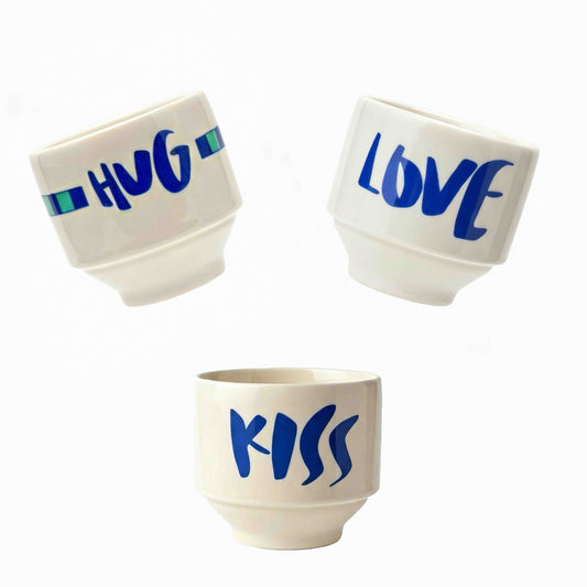 huglovekiss x King Naked - 3'lü Set Bardak