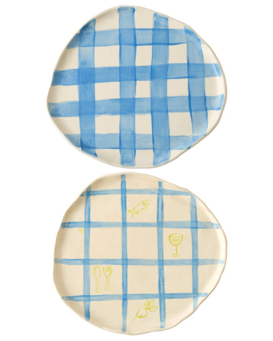 Between Us Plate Blue Set - 2'li Tabak Set