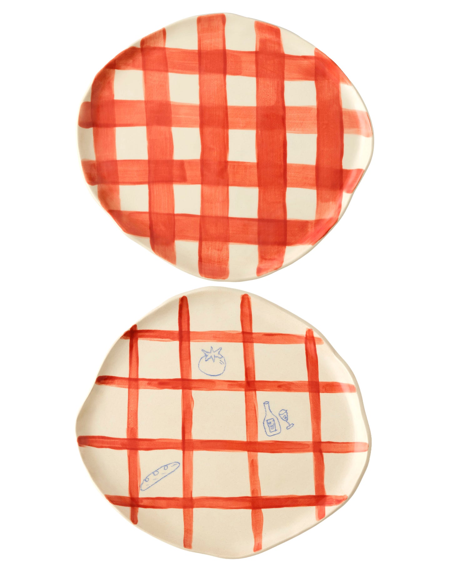 Between Us Plate Red Set - 2'li Tabak Set