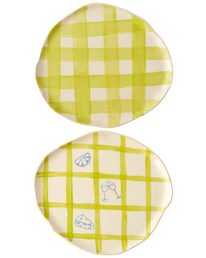 Between Us Plate Green Set - 2'li Tabak Set